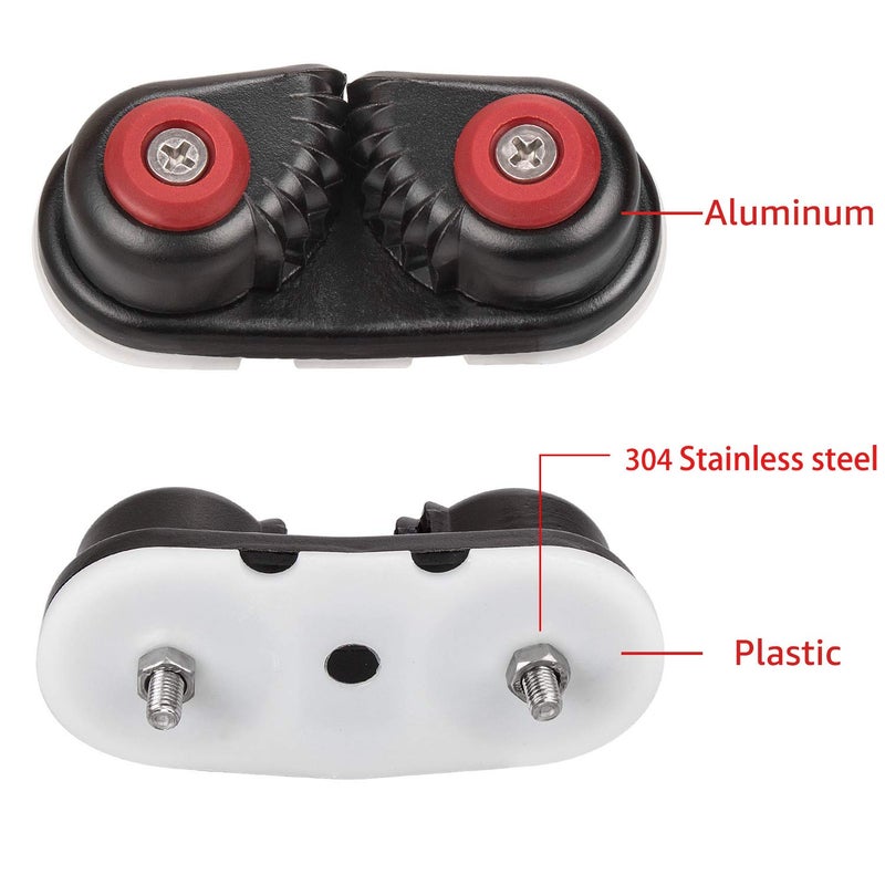 GANGUOLA Cam Cleat Ball Bearing Fast Entry Cam Cleat for Line Sizes Upto 5/8-Inch, Aluminum, Sailing Sailboat Kayak - Image 2